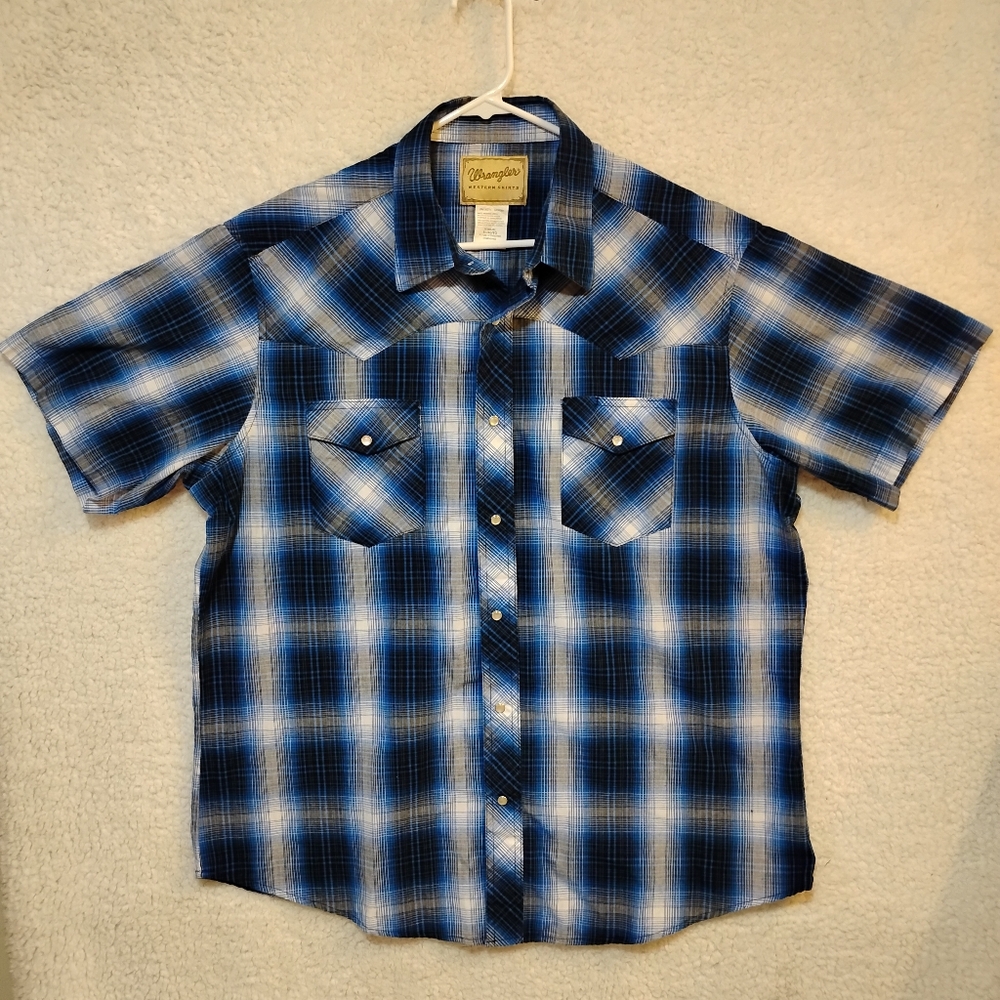 Wrangler Men's Pearl Snap Western Shirt - XL